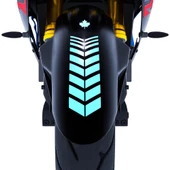2 Adet Sport Tasarımlı Motosiklet Çamurluk Sticker Reflektif, Floresan, Parlak Düz, Özel Renkler Çınar Extreme - 12