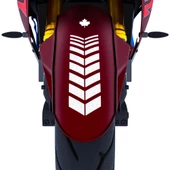 2 Adet Sport Tasarımlı Motosiklet Çamurluk Sticker Reflektif, Floresan, Parlak Düz, Özel Renkler Çınar Extreme - 4