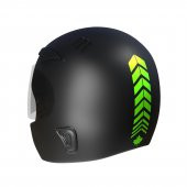 2 Adet Sport Kask, Araba Ayna Floresan Yeşil Kask Sticker Çınar Extreme - 1