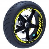 Floresan Sarı Moto GP İç Dış Jant Şeridi Takım Sticker Çınar Extreme - 1