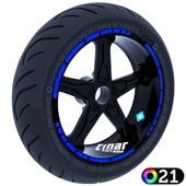 Moto GP Stili Jant Şeridi Sticker Reflektif, Floresan, Özel Renkler Çınar Extreme - 1