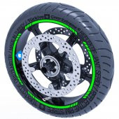 Floresan Yeşil 4 Parçalı Kesikli Jant Şeridi Sticker Çınar Extreme - 1