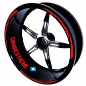 3 Parça Tasarımlı Reflektif Kırmızı Jant Şeridi Sticker Çınar Extreme - 1