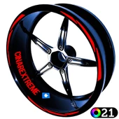3 Parça Tasarımlı Jant Şeridi Sticker Reflektif, Floresan, Özel Renkler Çınar Extreme - 1
