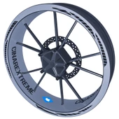 3 Parça Tasarımlı Jant Şeridi Sticker Reflektif, Floresan, Özel Renkler Çınar Extreme - 4