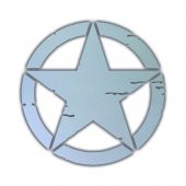 Büyük Boy Eskitilmiş Askeri Yıldız Reflektif Sticker Çınar Extreme - 1