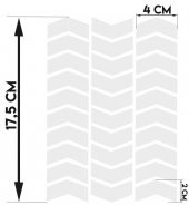 Ok Şeklinde Reflektif Beyaz Sticker Çınar Extreme thumbnail 3