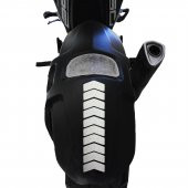 Ok Tasarımlı Reflektif Gri Çamurluk Kask Sticker Çınar Extreme - 2
