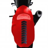 Ok Tasarımlı Siyah Karbon Fiber Dokulu Çamurluk Kask Sticker Çınar Extreme thumbnail 2