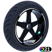 4 Parçalı Keskin Jant Şeridi Sticker Reflektif, Floresan, Özel Renkler Çınar Extreme - 1