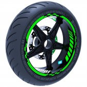 Floresan Yeşil Moto GP İç Dış Jant Şeridi Takım Sticker Çınar Extreme - 1