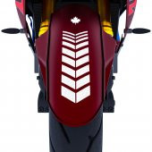 2 Adet Sport Motosiklet Çamurluk Reflektif Gri Kask Sticker Çınar Extreme - 1