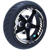 Floresan Beyaz Moto GP İç Dış Jant Şeridi Takım Sticker Çınar Extreme - 1