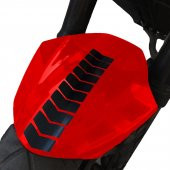 Ok Tasarımlı Jet Siyah Çamurluk Kask Sticker Çınar Extreme - 1