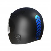 2 Adet Sport Kask, Araba Ayna Reflektif Mavi Kask Sticker Çınar Extreme - 1