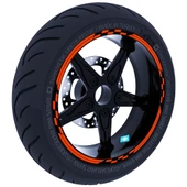 Moto GP Yarış Bayraklı Jant Şeridi Sticker Reflektif, Floresan, Özel Renkler Çınar Extreme - 5