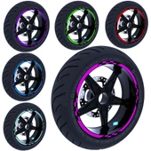 Moto GP Yarış Bayraklı Jant Şeridi Sticker Reflektif, Floresan, Özel Renkler Çınar Extreme - 1