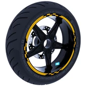 Moto GP Yarış Bayraklı Jant Şeridi Sticker Reflektif, Floresan, Özel Renkler Çınar Extreme - 8