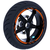 Moto GP Yarış Bayraklı Jant Şeridi Sticker Reflektif, Floresan, Özel Renkler Çınar Extreme - 12