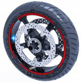 Reflektif Kırmızı 4 Parçalı Kesikli Jant Şeridi Sticker Çınar Extreme - 1