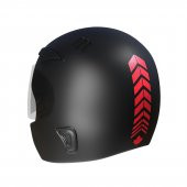 2 Adet Sport Kask, Araba Ayna Reflektif Kırmızı Kask Sticker Çınar Extreme - 1