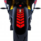 2 Adet Sport Motosiklet Çamurluk Bayrak Kırmızı Kask Sticker Çınar Extreme - 1
