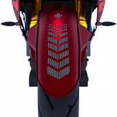 2 Adet Sport Motosiklet Çamurluk Siyah Karbon Fiber Dokulu Kask Sticker Çınar Extreme - 1