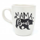BEYAZ MAMA BEAR ANNE AYI TASARIM KUPA - 1