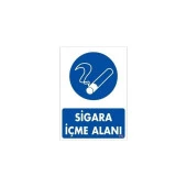 Uyarı Levhası Sigara İçme Alanı "450" - 1