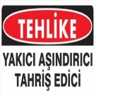 Uyarı Levhası Yakıcı Aşındırcı Tahriş Edici "773" - 1