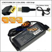 Lenovo Ideapad Z510, Z710 Notebook Adaptörü (65W) Şarj Cihazı USB Tip - 2