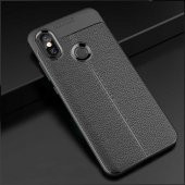 Xiaomi Mi 8 Kılıf Niss Antişok Korumalı Deri Silikon Kapak - 6