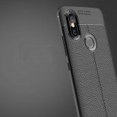 Xiaomi Mi 8 Kılıf Niss Antişok Korumalı Deri Silikon Kapak - 8
