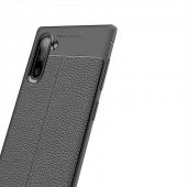 Samsung Galaxy Note 10 Kılıf Niss Antişok Korumalı Deri Silikon Kapak - 10