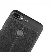 HTC Desire 12 Plus Kılıf Niss Antişok Korumalı Deri Silikon Kapak - 10