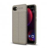 HTC Desire 12 Kılıf Niss Antişok Korumalı Deri Silikon Kapak - 5