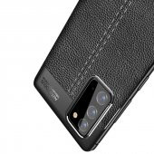 Samsung Galaxy Note 20 Kılıf Niss Antişok Korumalı Deri Silikon Kapak - 11