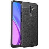 Xiaomi Redmi 9 Kılıf Niss Antişok Korumalı Deri Silikon Kapak - 1