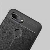 Xiaomi Mi 8 Lite Kılıf Niss Antişok Korumalı Deri Silikon Kapak - 10