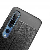 Xiaomi Mi 10 Kılıf Niss Antişok Korumalı Deri Silikon Kapak - 9