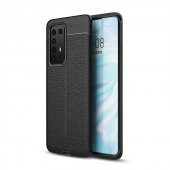 Huawei P40 Pro Kılıf Niss Antişok Korumalı Deri Silikon Kapak - 1
