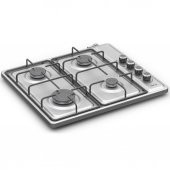 Ferre D40 I 4 Gözü Gazlı Ultra Slim Gövde Set Üstü Ocak - İnox - 1