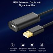 Ugreen USB 2.0 Sinyal Güçlendiricili Uzatma Kablosu 5 Metre - 5