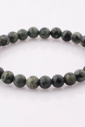 Kanbaba Jasper Doğal Taş Bileklik 6 mm Küre Kesim - 2