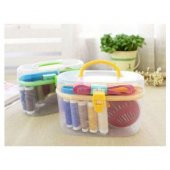 Mini Dikiş Seti İp İğne Dikiş Makaslı Mezuralı Mini Dikiş Kutusu - 2