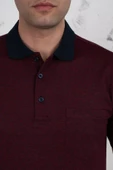 POLO YAKA CEPLİ KLASİK KESİM DESENLİ ERKEK T-SHİRT - 4