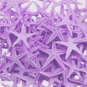 Polyester Deniz Yıldızı Minik Boy  0.5 CM- 1.5 CM (100 Adet)  Mor - 1