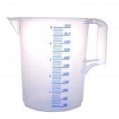 Büyük Boy 5 litre Ölçek Kap Şeffaf Plastikten 100ml Taksimatlı Kırılmaz Sağlıklı Plastik Ölçek Kabı - 1