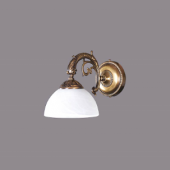 MYLİGHTS  RUSTİK ESKİTME ZAMAK DÖKÜM APLİK OPAL CAM - 1
