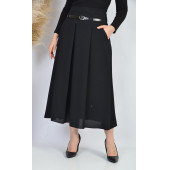 SORALLİNE BAYAN ETEK ETAMİN DESEN 755 SİYAH - 3